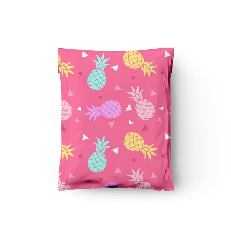 Pro Supply Global 10x13 (100) Pink Pineapple Designer Poly Mailers Waterproof Self Sealing Tear Resistant Polymailers Shipping Envelopes Premium Printed Bags For Small Businesses - Image 5